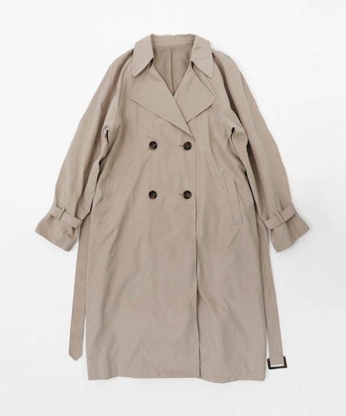 Fashion Letter（ファッションレター）の「オーバーサイズロングトレンチコート（トレンチコート・レディース・サンドベージュ/ベージュ/グレイッシュベージュ/ブルー/カーキ・M/L）」の20枚目の写真