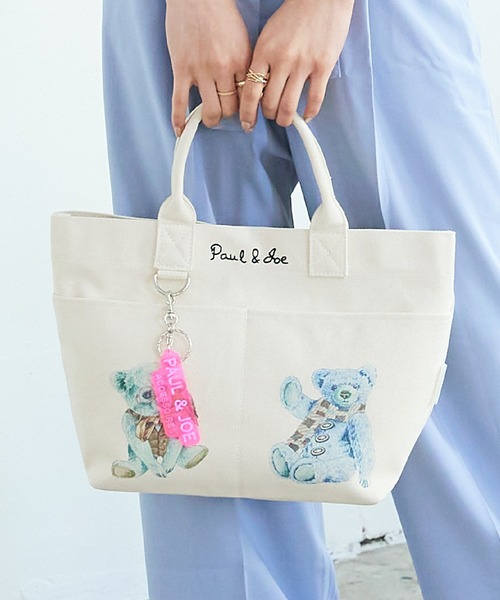 PAUL & JOE ACCESSOIRES（ポールアンドジョーアクセソワ）の「PAUL & JOE ACCESSOIRES (ポール＆ジョーアクセソワ) ミニトート キャンバス PJA-B611 レディース バッグ　かばん ブランド（トートバッグ・レディース・ブラウン/グリーン・FREE）」の12枚目の写真