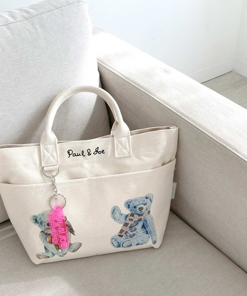 PAUL & JOE ACCESSOIRES（ポールアンドジョーアクセソワ）の「PAUL & JOE ACCESSOIRES (ポール＆ジョーアクセソワ) ミニトート キャンバス PJA-B611 レディース バッグ　かばん ブランド（トートバッグ・レディース・ブラウン/グリーン・FREE）」の15枚目の写真