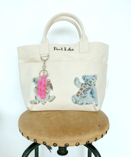 PAUL & JOE ACCESSOIRES（ポールアンドジョーアクセソワ）の「PAUL & JOE ACCESSOIRES (ポール＆ジョーアクセソワ) ミニトート キャンバス PJA-B611 レディース バッグ　かばん ブランド（トートバッグ・レディース・ブラウン/グリーン・FREE）」の16枚目の写真