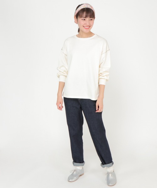 LBC(エルビーシー)の「シュシュ付き3WAYスカーフ ボタニカル柄(バンダナ/スカーフ・レディース・グレー・FREE)」の13枚目の写真