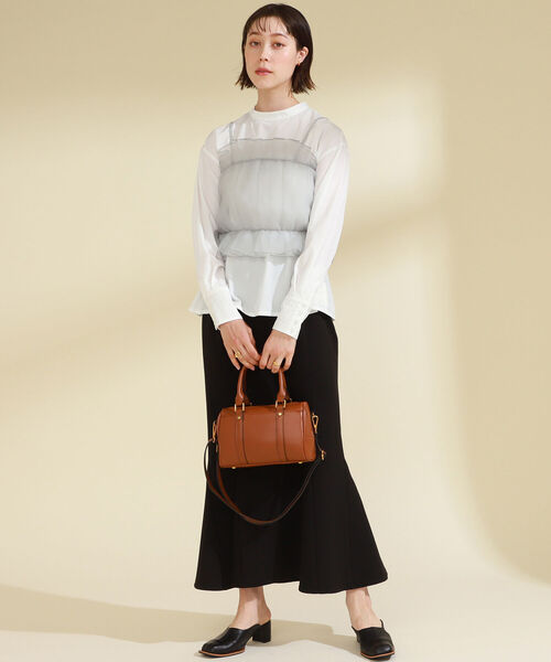 Ray BEAMS（レイビームス）の「Ray BEAMS / ビスチェ クルーネック ブラウス（シャツ/ブラウス・レディース・ホワイト/ブラック・ONE SIZE）」の5枚目の写真