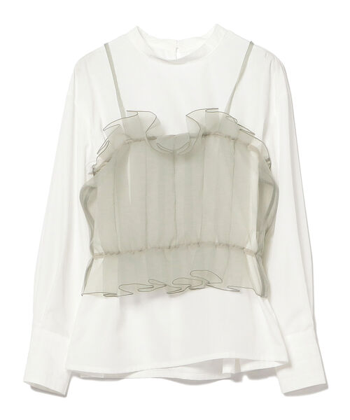 Ray BEAMS（レイビームス）の「Ray BEAMS / ビスチェ クルーネック ブラウス（シャツ/ブラウス・レディース・ホワイト/ブラック・ONE SIZE）」の12枚目の写真