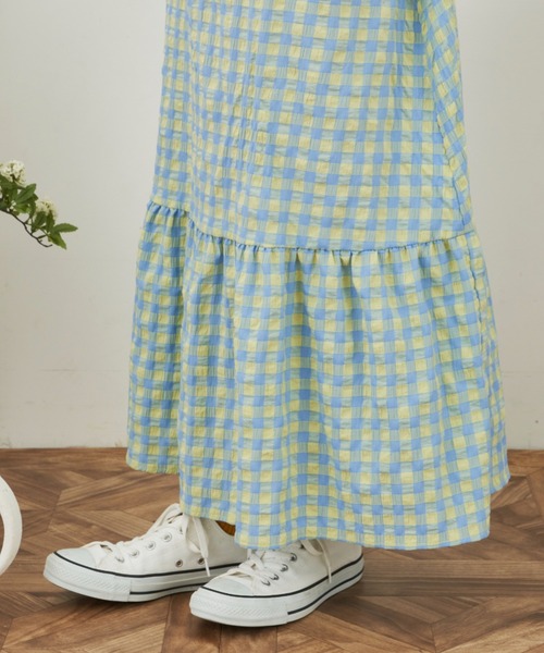 MERLOT(メルロー)の「ギンガムキャミワンピース(ワンピース・レディース・レッド/ブルー・FREE)」の13枚目の写真