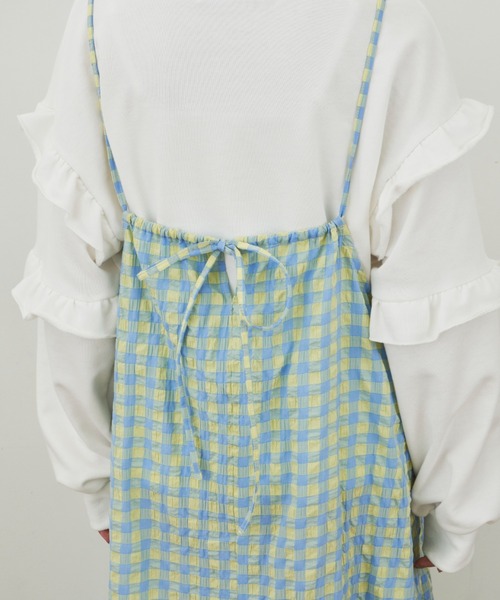 MERLOT(メルロー)の「ギンガムキャミワンピース(ワンピース・レディース・レッド/ブルー・FREE)」の15枚目の写真