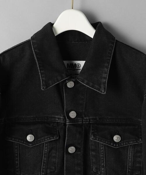 新品 38 24ss マルジェラ MM6 デニムジャケット 黒 7243 2025年最新】MM6 Maison Margiela レディース Gジャン・デニム