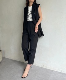 Wボタンジレ×パンツセットアップ