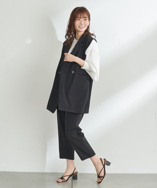 Wボタンジレ×パンツセットアップ