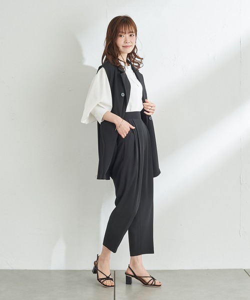 Wボタンジレ×パンツセットアップ