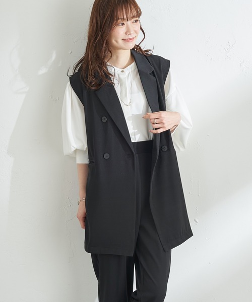 Wボタンジレ×パンツセットアップ