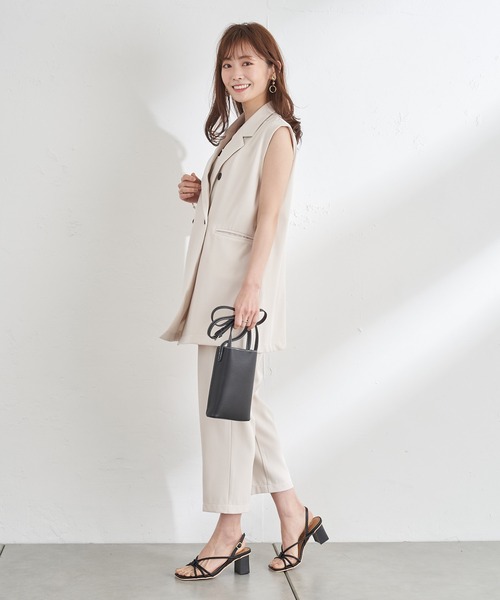 Wボタンジレ×パンツセットアップ