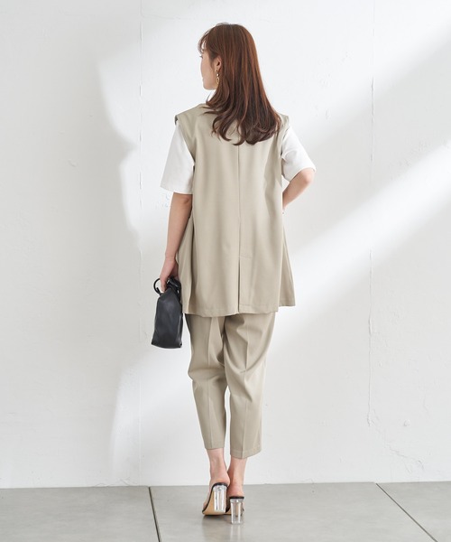Wボタンジレ×パンツセットアップ