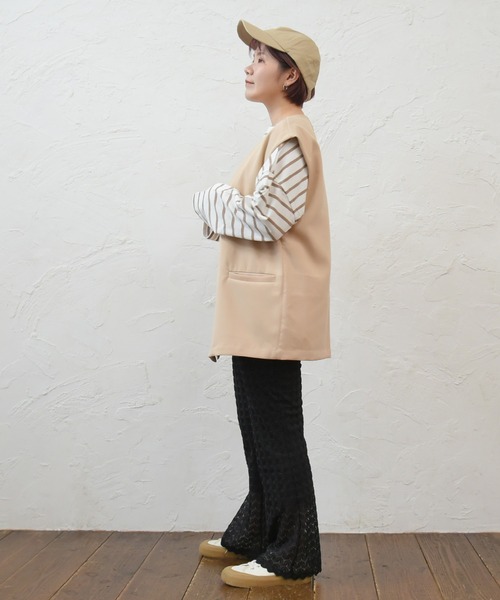 sango（sango）の「レースニットフレアパンツ（その他パンツ・レディース・ブラック/アイボリー・FREE）」の12枚目の写真