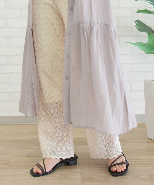 sango（sango）の「レースニットフレアパンツ（その他パンツ・レディース・ブラック/アイボリー・FREE）」の20枚目の写真