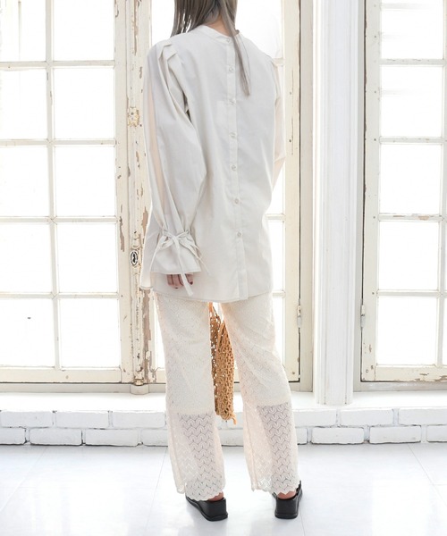 sango（sango）の「レースニットフレアパンツ（その他パンツ・レディース・ブラック/アイボリー・FREE）」の16枚目の写真