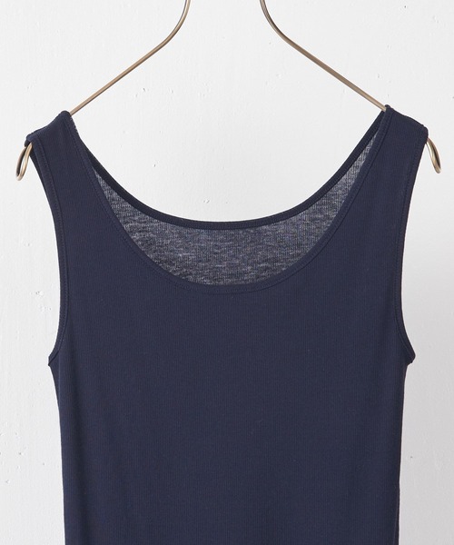 BEARDSLEY（ビアズリー）の「コナユキテレコタンク（Tシャツ/カットソー・レディース・ライトグレー/ネイビー・FREE）」の3枚目の写真