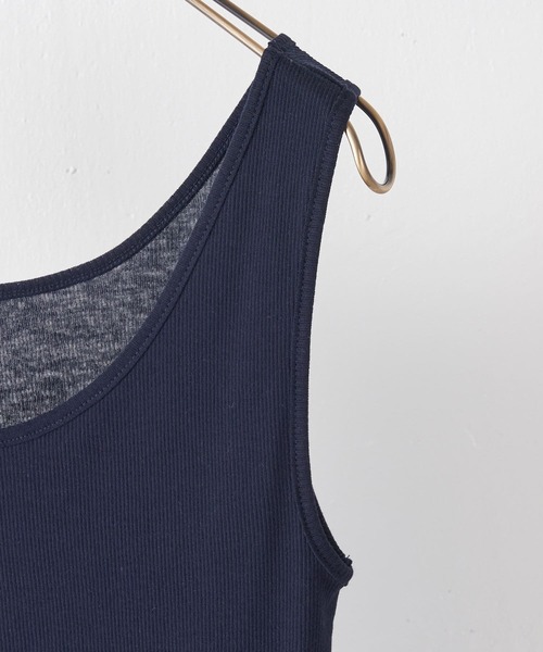BEARDSLEY（ビアズリー）の「コナユキテレコタンク（Tシャツ/カットソー・レディース・ライトグレー/ネイビー・FREE）」の4枚目の写真