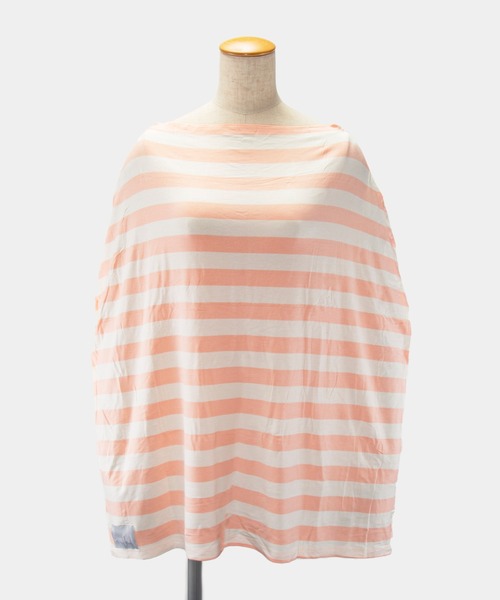 Copper Pearl(コッパーパール)の「Copper pearl Multi Use Cover コッパーパール マルチユースカバー 360度カバー ポンチョ型 ボーダー 授乳ケープ(授乳ケープ/授乳クッション・レディース・ホワイト×グリーン/ホワイト×グレー/ブラック×ホワイト/ホワイト×ネイビー/グレー×ホワイト/ホワイト×ライトピンク/ホワイト×ブラック・FREE)」の6枚目の写真