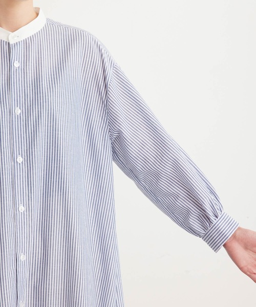 ROPE' PICNIC(ロペピクニック)の「【WEB限定】リネン混Aラインシャツワンピース(シャツワンピース・レディース・ブラック/グリーン/ネイビー・38)」の7枚目の写真