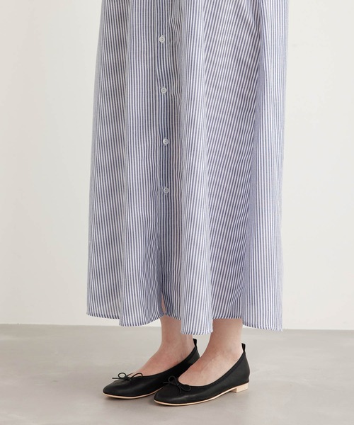 ROPE' PICNIC(ロペピクニック)の「【WEB限定】リネン混Aラインシャツワンピース(シャツワンピース・レディース・ブラック/グリーン/ネイビー・38)」の9枚目の写真