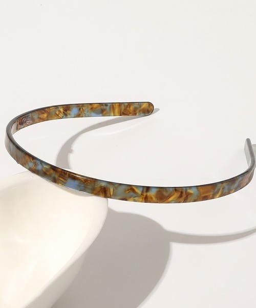 TONE SELECT GOODS（トーンセレクトグッズ）の「【float】細 マーブル べっ甲 カチューシャ（カチューシャ・レディース・ホワイト/ブラウン系1/ブラウン系2/ベージュ・FREE）」の4枚目の写真