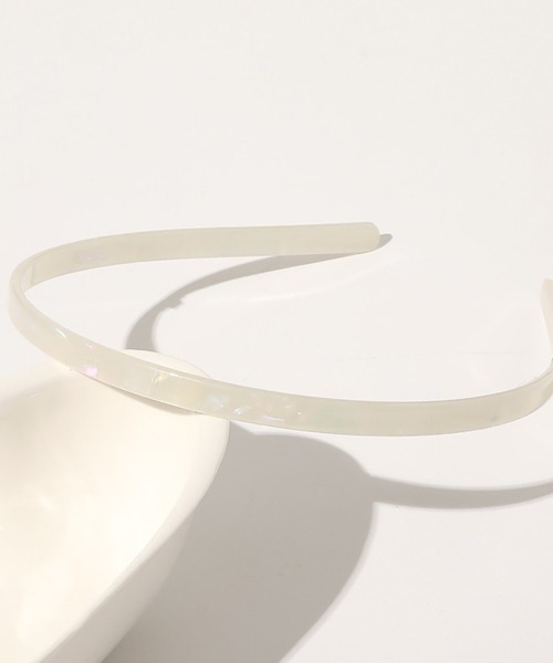 TONE SELECT GOODS（トーンセレクトグッズ）の「【float】細 マーブル べっ甲 カチューシャ（カチューシャ・レディース・ホワイト/ブラウン系1/ブラウン系2/ベージュ・FREE）」の2枚目の写真