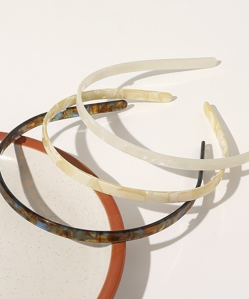 TONE SELECT GOODS（トーンセレクトグッズ）の「【float】細 マーブル べっ甲 カチューシャ（カチューシャ・レディース・ホワイト/ブラウン系1/ブラウン系2/ベージュ・FREE）」の6枚目の写真