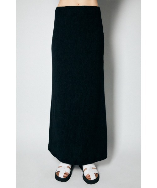 MOUSSY（マウジー）の「STRECH CRAPE スカート（スカート・レディース・ブラック/アイボリー/オレンジ・2/1）」の3枚目の写真