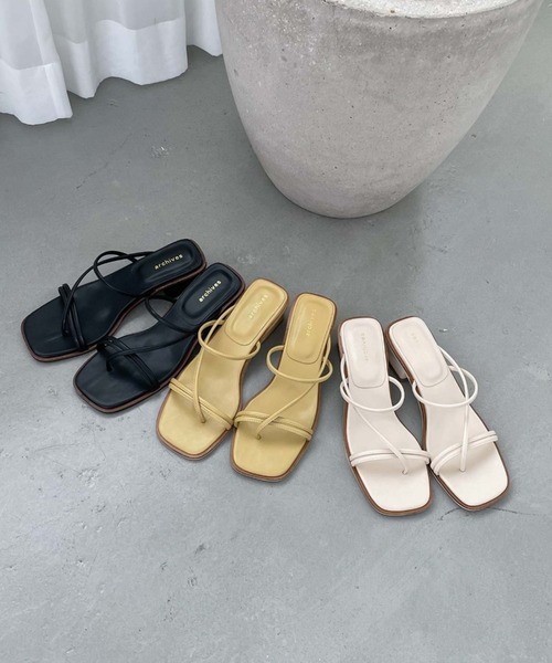 archives(アルシーヴ)の「ラインサンダル(サンダル・レディース・ブラック/イエロー/アイボリー・MEDIUM/LARGE)」の8枚目の写真