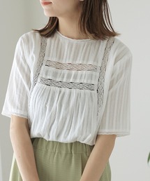 Crisp | ドビーレースストライプブラウス(シャツ/ブラウス)