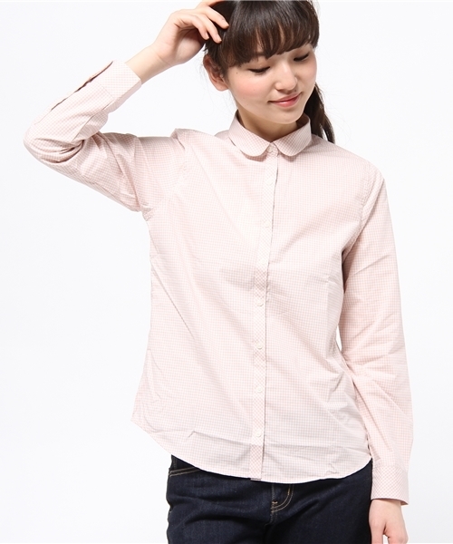 earth music&ecology(アースミュージックアンドエコロジー)の「【シャキシャキシャツ】ギンガムチェック(シャツ/ブラウス・レディース・ライトピンク/イエロー/レッド/グリーン/サックスブルー/ラベンダー/ネイビー/ブラック・MEDIUM/SMALL)」の7枚目の写真