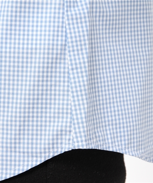 earth music&ecology(アースミュージックアンドエコロジー)の「【シャキシャキシャツ】ギンガムチェック(シャツ/ブラウス・レディース・ライトピンク/イエロー/レッド/グリーン/サックスブルー/ラベンダー/ネイビー/ブラック・MEDIUM/SMALL)」の17枚目の写真