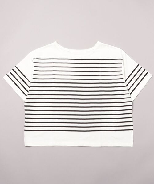 Per sist ence(パーシエンス)の「Per sist ence/パーシエンス パネルボーダー半袖Tシャツ(Tシャツ/カットソー・レディース・ホワイト系その他2/ブルー系その他/ホワイト系その他/ホワイト系その他3・FREE)」の2枚目の写真