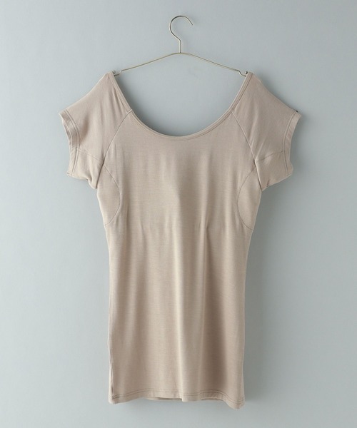 A part by（アパートバイ）の「underwear_モダールアセトリフレンチTシャツ 271927（その他アンダーウェア/インナー・レディース・ブラック/ベージュ・MEDIUM/LARGE）」の6枚目の写真