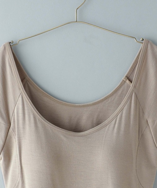 A part by（アパートバイ）の「underwear_モダールアセトリフレンチTシャツ 271927（その他アンダーウェア/インナー・レディース・ブラック/ベージュ・MEDIUM/LARGE）」の10枚目の写真