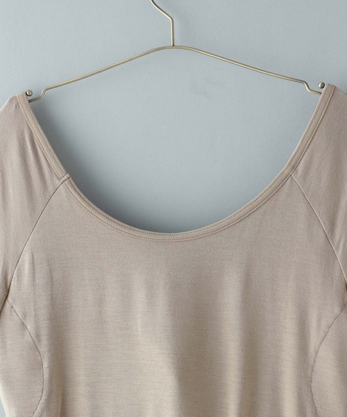 A part by（アパートバイ）の「underwear_モダールアセトリフレンチTシャツ 271927（その他アンダーウェア/インナー・レディース・ブラック/ベージュ・MEDIUM/LARGE）」の4枚目の写真
