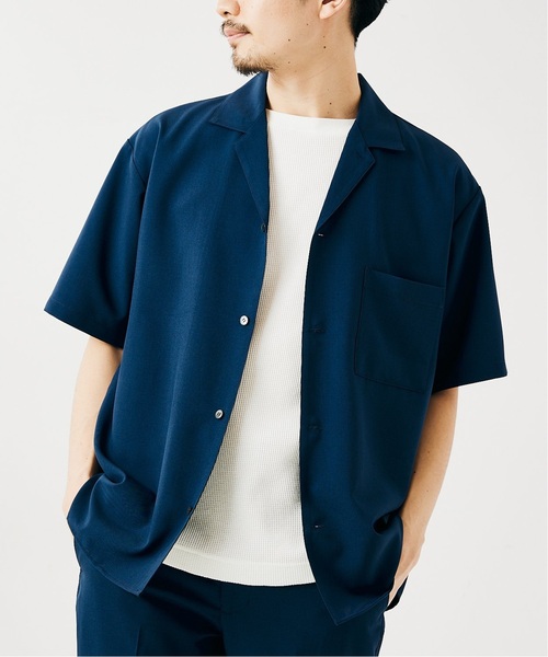 417 EDIFICE(フォーワンセブンエディフィス)の「《追加販売》【Reflax / リフラクス】オープンカラーシャツ(シャツ/ブラウス・メンズ・ベージュ/グレー系その他/イエロー/グレー/ネイビー/ライトグレー・X-LARGE/MEDIUM/LARGE/SMALL)」の11枚目の写真