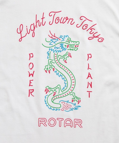 ROTAR(ローター)の「Light Town Tokyo Tee ネオンサイン(Tシャツ/カットソー・メンズ・ホワイト/パープル/ブラック/ライトブルー・SMALL/MEDIUM/LARGE/X-LARGE)」の9枚目の写真