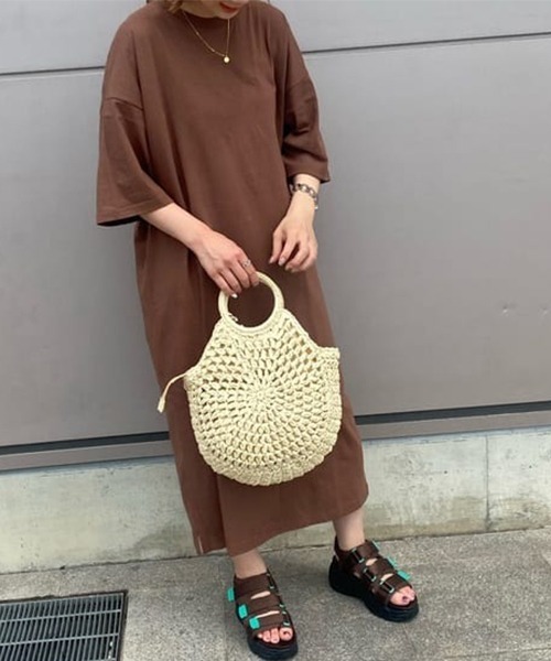 RODEO CROWNS WIDE BOWL（ロデオクラウンズワイドボウル）の「バックツイストワンピース（ワンピース・レディース・ホワイト/ブラウン/ブラック・FREE）」の19枚目の写真