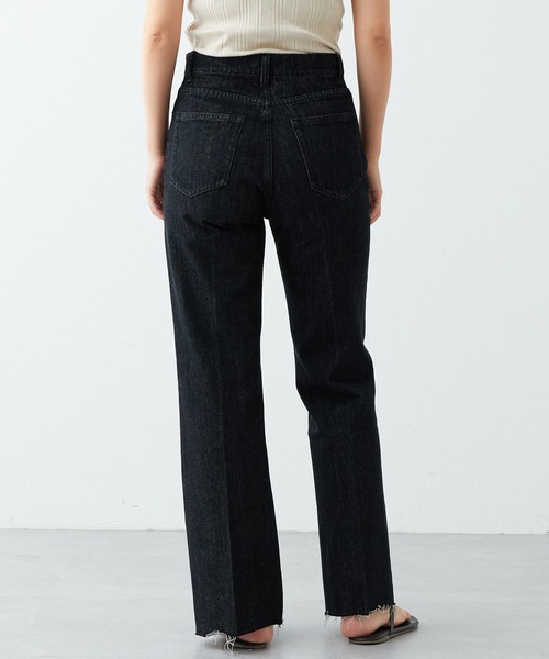 natural couture（ナチュラルクチュール）の「セルフカットフレアデニムパンツ（デニムパンツ・レディース・ブラック/サックスブルー/ブルー・SMALL/MEDIUM）」の21枚目の写真