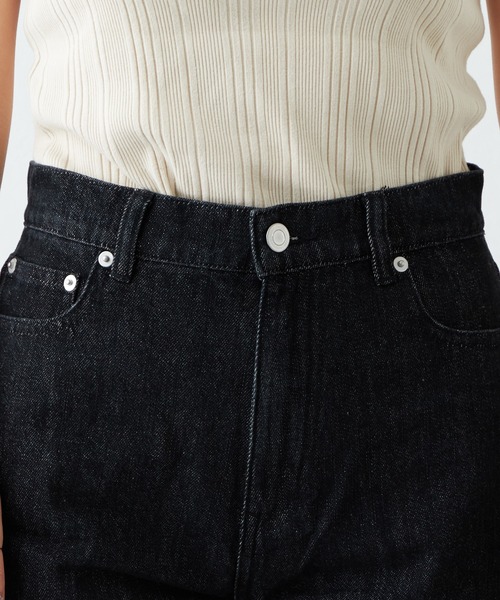 natural couture（ナチュラルクチュール）の「セルフカットフレアデニムパンツ（デニムパンツ・レディース・ブラック/サックスブルー/ブルー・SMALL/MEDIUM）」の16枚目の写真