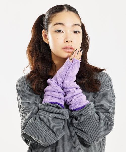 X-girl（エックスガール）の「ARM WARMER（アームカバー・レディース・ブラック/イエロー/ライトパープル・ONE SIZE）」の14枚目の写真
