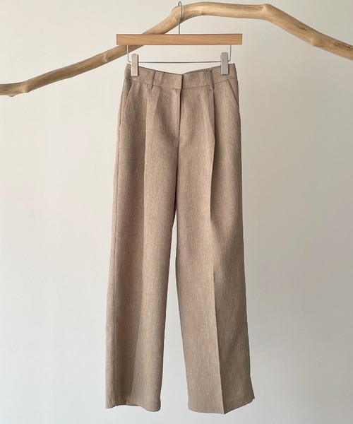 CANAL JEAN（キャナルジーン）の「El mar(エルマール) リネンタッチタックパンツ（スラックス・レディース・クリーム/モカ・MEDIUM/SMALL）」の10枚目の写真