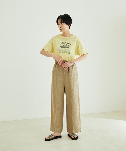 yucci-mouse　新品　サロンアダムエロペ　パンツ SALON adam et rope' パンツ 「ZOZOTOWN限定」サイドライン