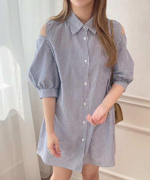 apres jour（アプレジュール）の「２WAYスリーブチュニックワンピース【ZOZOTOWN限定アイテム】（ワンピース・レディース・ピンク/ネイビー/サックスブルー/オフホワイト・X-LARGE/フリー）」の16枚目の写真