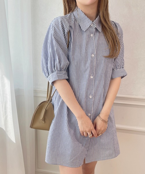 apres jour（アプレジュール）の「２WAYスリーブチュニックワンピース【ZOZOTOWN限定アイテム】（ワンピース・レディース・ピンク/ネイビー/サックスブルー/オフホワイト・X-LARGE/フリー）」の14枚目の写真