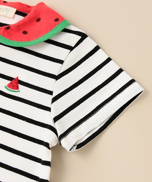 baby cheer（ベイビーチアー）の「スイカ衿前あきTシャツ（Tシャツ