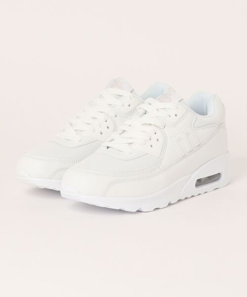 moz(モズ)の「厚底エアークッションスニーカー(スニーカー・レディース・ベージュ/ブラック×ホワイト/ブラック×ブラック/ライトグレー/ホワイト・24.0cm/24.5cm/23.5cm/23.0cm)」の2枚目の写真