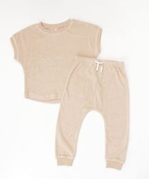 Quincy Mae（クインシーメイ）の「TERRY TEE + PANT SET（Tシャツ/カットソー）」
