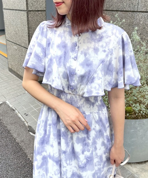 OLIVE des OLIVE(オリーブデオリーブ)の「ケープスリーブプチハイワンピース(ワンピース・レディース・アイボリー/サックスブルー/ベージュ・FREE)」の17枚目の写真